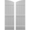 Ekena Millwork Americraft 5-Board (3 Batten) Wood Joined Board-n-Batten Shutters w/ Ellipt Top, ARW401BE518X77PRH ARW401BE518X77PRH - alternate 1